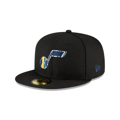 Sapca New Era Utah Jazz NBA Pixel 59FIFTY Fitted - Negrii